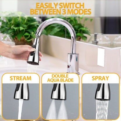 Sink Faucet 3-Modes - Stainless Steel